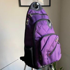 FŪL Sling Crossbody Laptop Padded Purple/Black Backpack